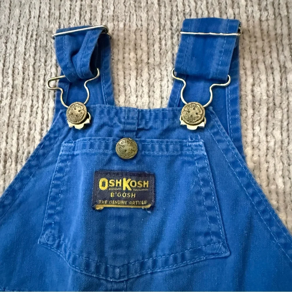 Vintage OshKosh B’Gosh Overalls‎ 2T Blue Made In USA Vestbak Toddler